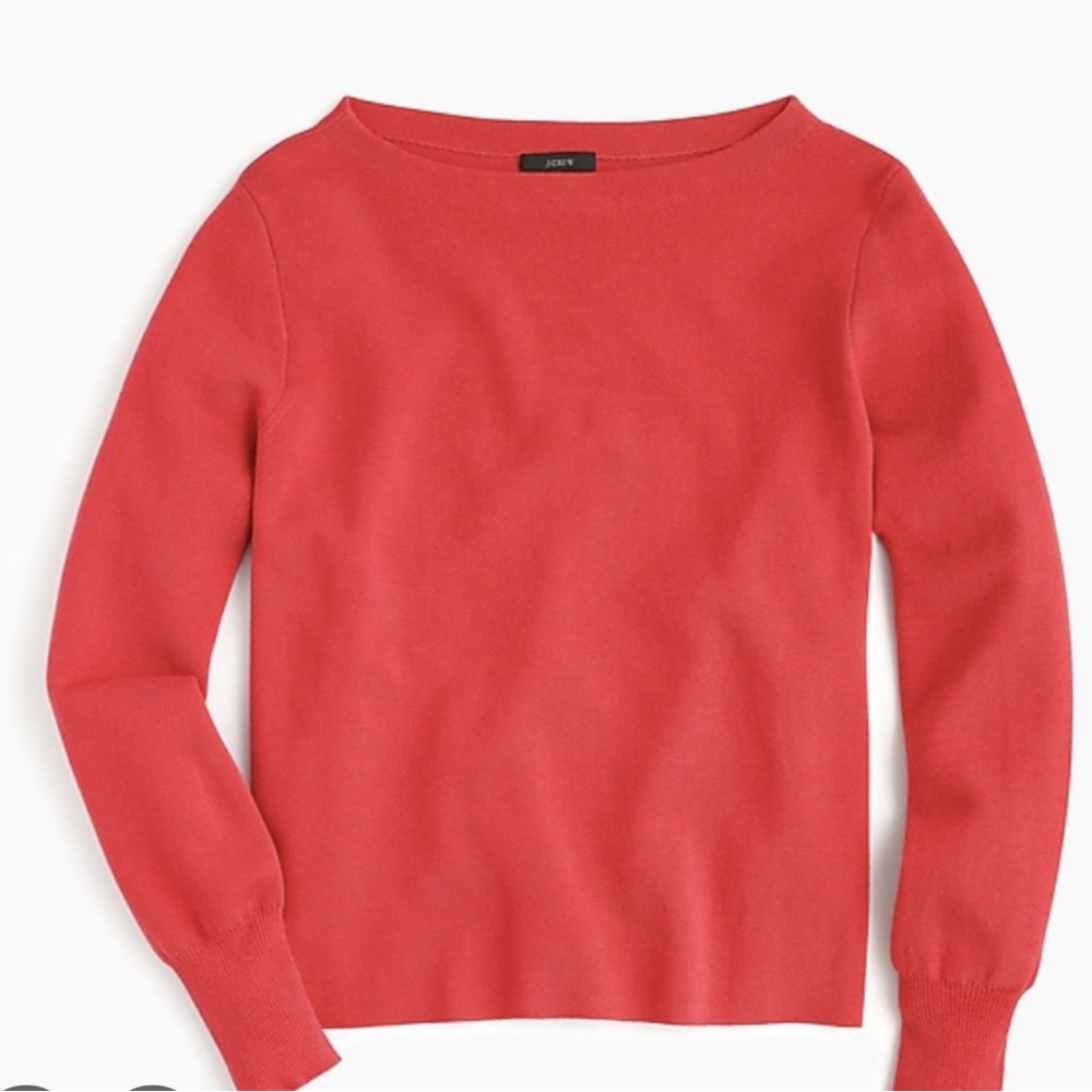 J. Crew Vibrant Coral Crew Neck Sweater